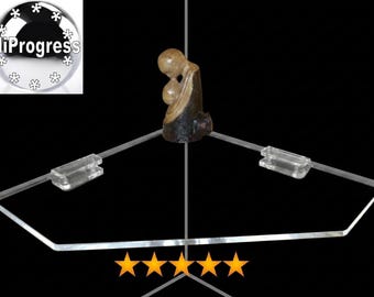 Estante de esquina acrílico transparente para pared de baño con ducha y dos soportes transparentes
