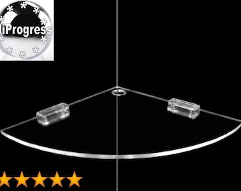 Estante de pared para router, estante esquinero de acrílico transparente para módem, altavoz, lámpara.