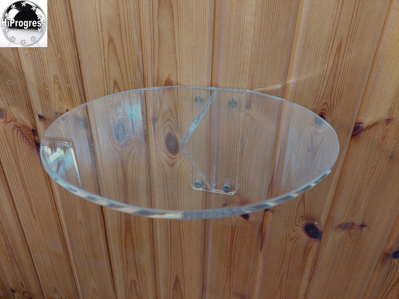 Étagère murale ronde en acrylique transparent en plexiglas image 6