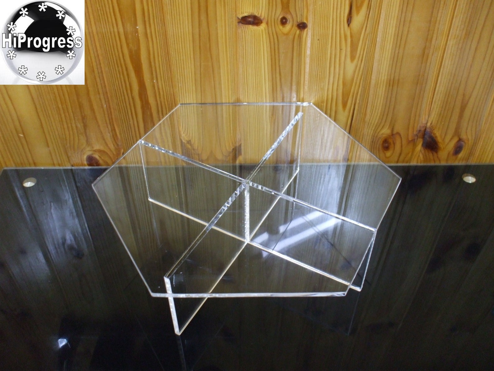 Large Clear Acrylic Hexagon Display Stand for 12 Round Etsy