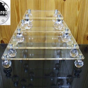 Rectangular Square Clear Acrylic Riser Stand Display Shelf Holder image 7