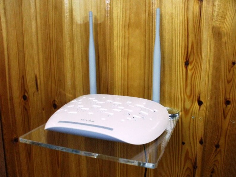 Universal Shelf Holder for Wireless Router Modem Gateway Repeater Booster