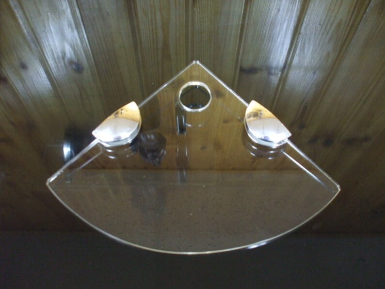 Wall Clear Corner Acrylic Shelf for Electronics Lamp Router Etsy
