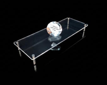 Soporte de exhibición rectangular cuadrado de acrílico transparente