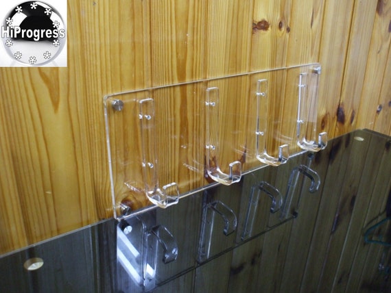 Modern Acrylic Wall Hanger Rack With Four Hooks Etsy Australia