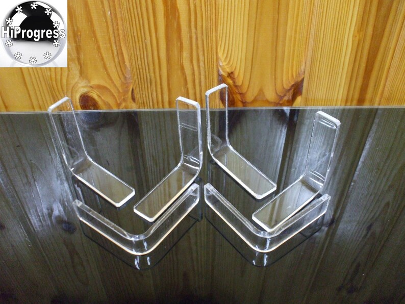 90 Degree Clear Transparent Perspex L Bracket. image 8