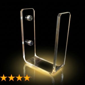 Custom Clear Acrylic U Holder Bracket Support Hook for Wall Installation