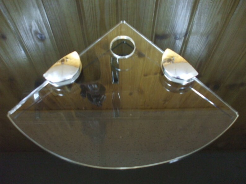 Wall Clear Corner Acrylic Shelf for Electronics Lamp Router Etsy