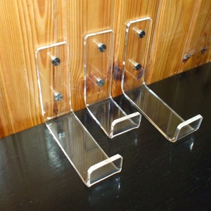 Custom Clear Acrylic Hook Holder Bracket Support for Wall Installation image 7