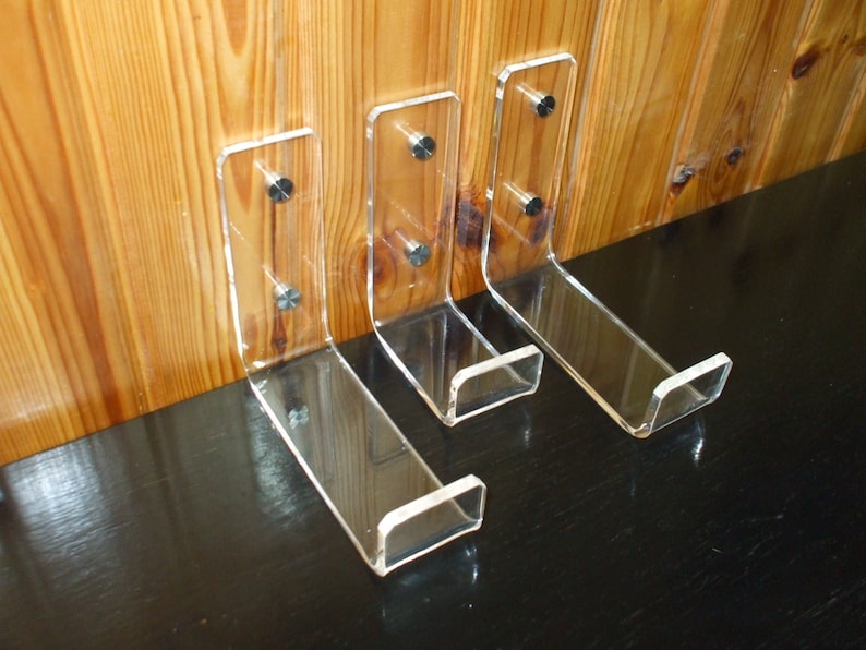 Custom Clear Acrylic Hook Holder Bracket Support for Wall Installation image 7