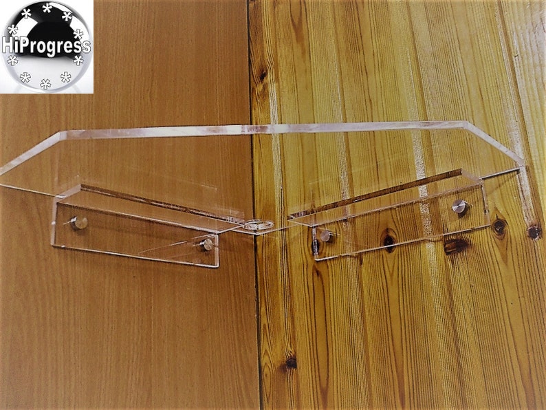Wall Clear Corner Acrylic Shelf for Electronics Lamp Router Etsy