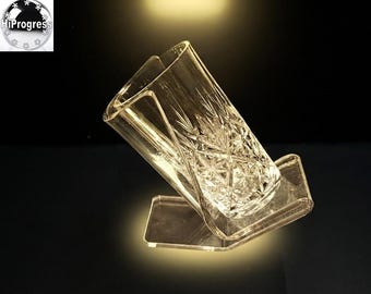 Soporte de escritorio tipo caballete para exhibición de vidrio