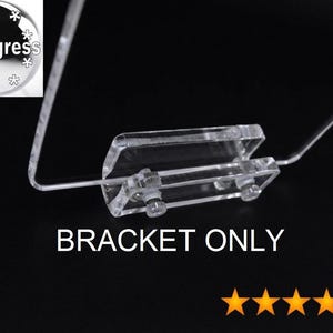 Clear Acrylic Bracket Support Clamp Mount for 6mm to 10mm Glass or Plexiglass Shelf Shelves