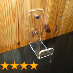 Custom Clear Acrylic Hook Holder Bracket Support for Wall Installation image 1