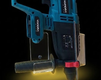 Suporte de parede vertical em acrílico transparente para furadeira de impacto