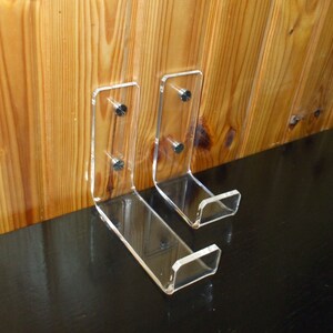 Custom Clear Acrylic Hook Holder Bracket Support for Wall Installation image 5