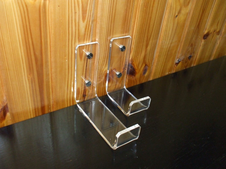 Custom Clear Acrylic Hook Holder Bracket Support for Wall Installation image 5