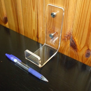 Custom Clear Acrylic Hook Holder Bracket Support for Wall Installation image 9