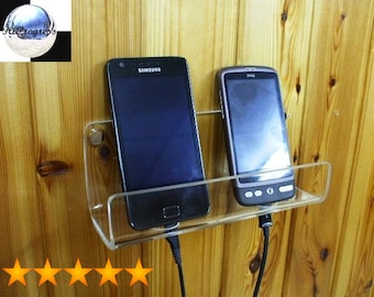 Universal Double Smartphone Wall Installation Holder Stand Display