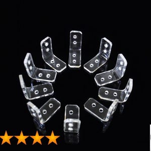 90 Degree Clear Transparent Perspex L Bracket.