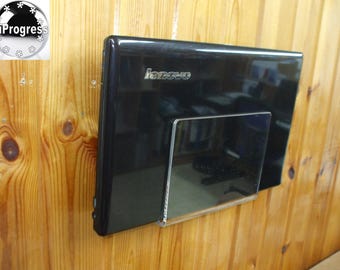 Universal Acrylic Wall Desk Hanger Holder Display Bracket Mount for Laptop