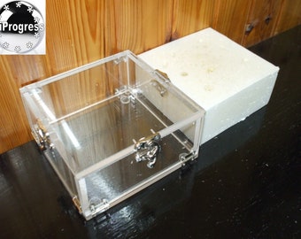 Boîte de moulage carrée en acrylique transparent pour la production de blocs de mousse de polyuréthane