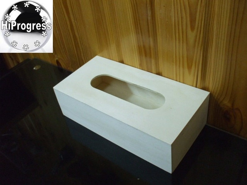 Unfinished Plain Natural Wood Slotted Box for Tissue Etsy