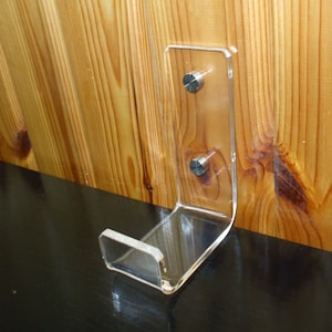 Custom Clear Acrylic Hook Holder Bracket Support for Wall Installation image 4