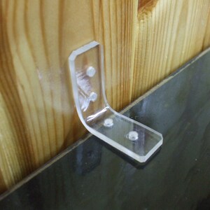 90 Degree Clear Transparent Perspex L Bracket. image 3