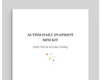Resumen diario sobre el autismo / Minikit imprimible de 2 páginas