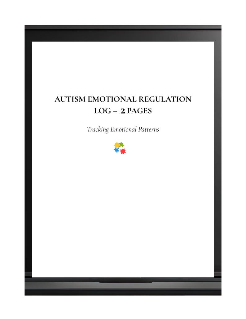 Autistic Log Autism Emotional Regulation Log 2 Pages - Etsy