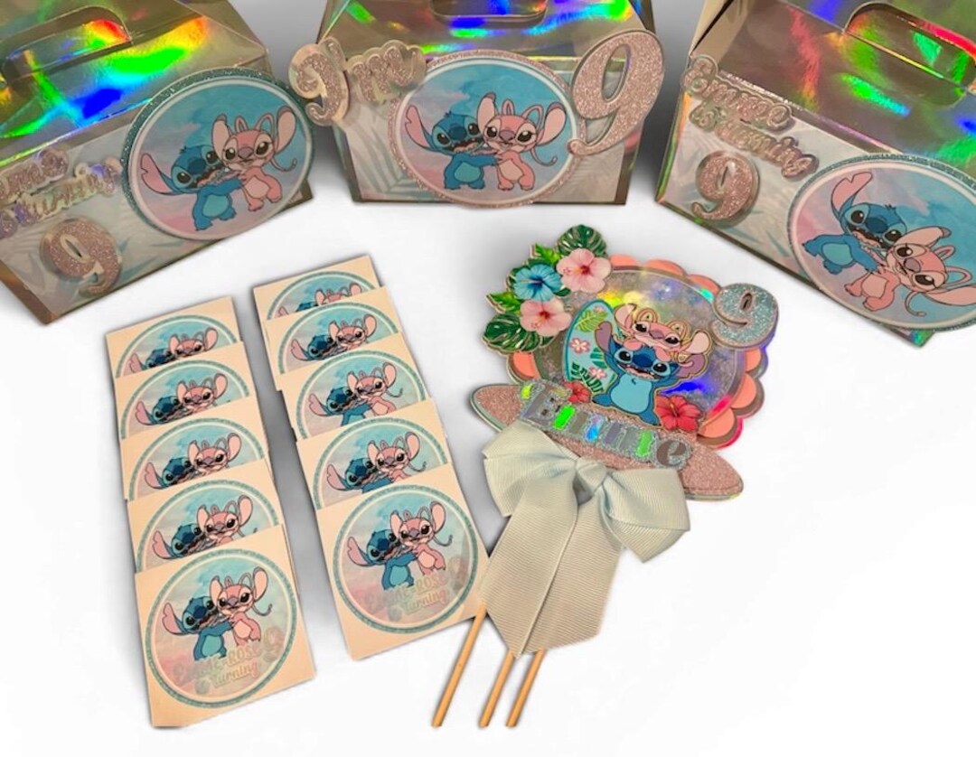 Personalised Birthday Party Set, Cake Topper - Stickers - Party Boxes ...