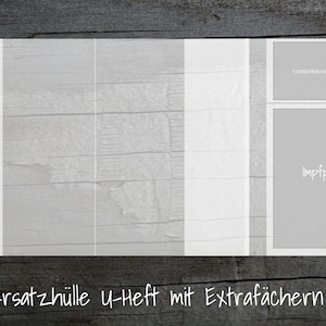 U-Heft Hülle mit extra Fach für Impfpass und Krankenkassen-Karte