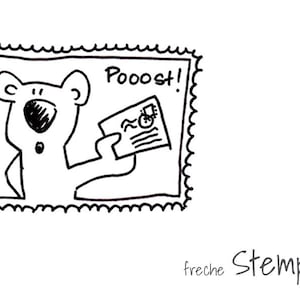 Stempel Briefmarke Sie Haben Pooooost Bild 1