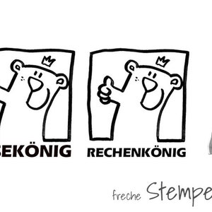 Stempel Duo Lesekönig / Rechenkönig Lehrer Bild 1