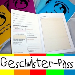 GESCHWISTERPASS wie ein Mutterpass ROSE Bild 2