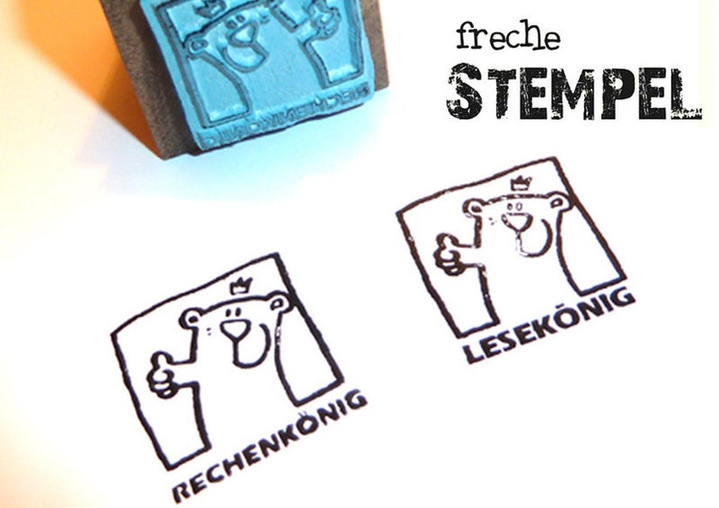 Stempel Duo Lesekönig / Rechenkönig Lehrer Bild 3