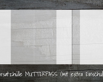 Mutterpass-Hülle mit extra Fach (für Impfpass und Ultraschallbilder)