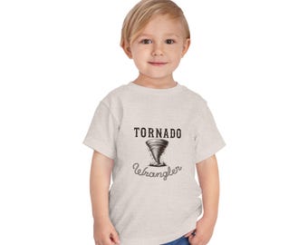 Tornado Wrangler Toddler Tee | Weather Cartoon Graphic