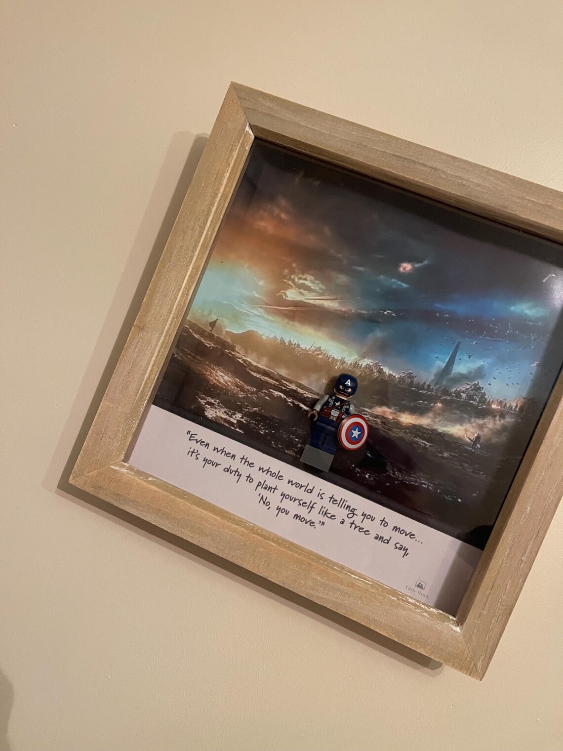 Alcohol Battle Frame Captain America Final Battle Frame | Handmade Marvel Style Wall Art ...