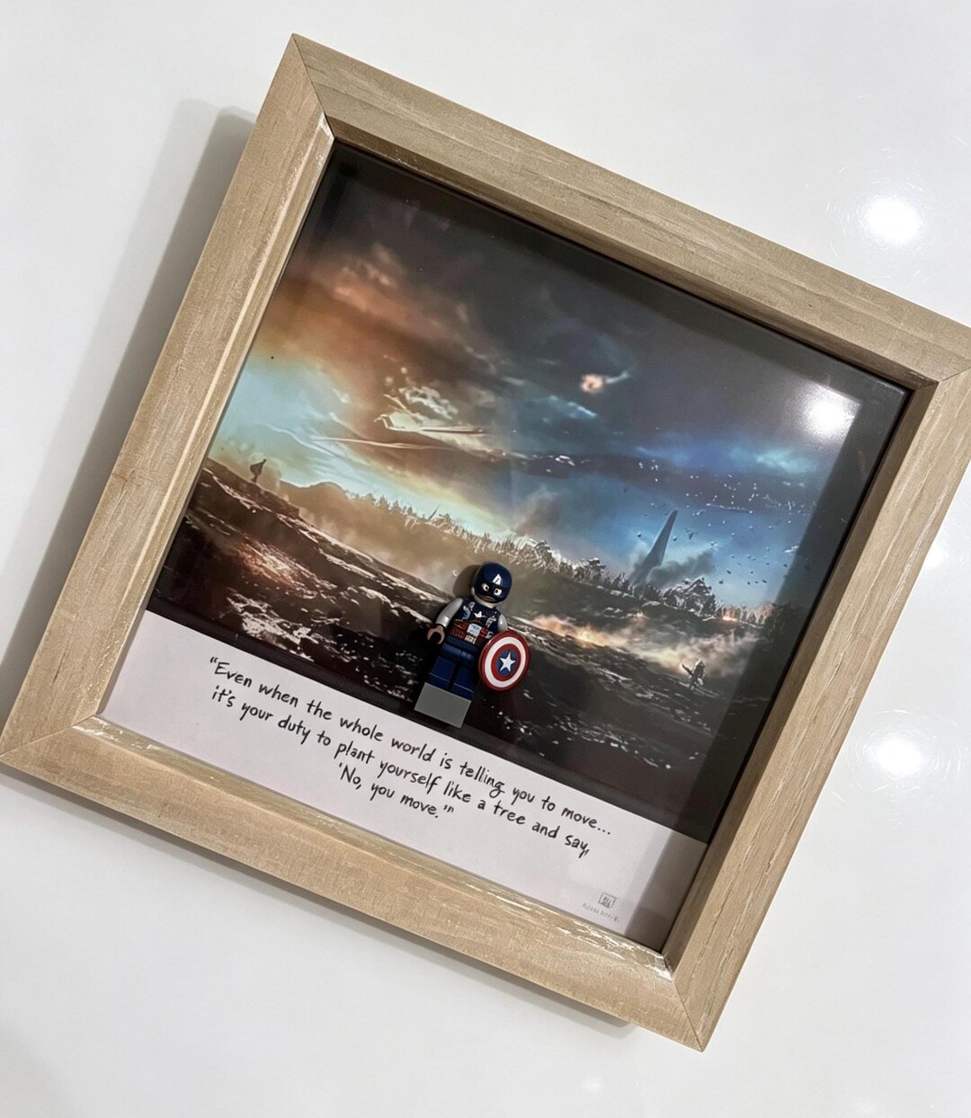 Alcohol Battle Frame Captain America Final Battle Frame | Handmade Marvel Style Wall Art ...