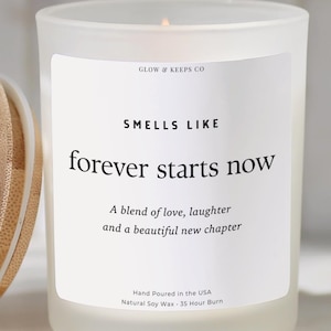 Wedding Candle Gift, Personalized Newlywed Candle, Bride and Groom Gift, Engagement Gift, Custom Wedding Keepsake