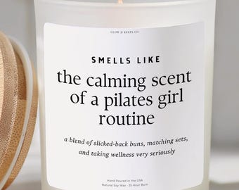 Pilates Girl Candle, Wellness Girl Gift, Funny Pilates Gift, Pilates Lover Candle,