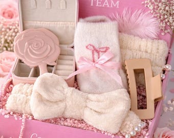 Personalized Spa Gift Box for Girls, Teen Spa Gift Set, Sleepover Party Gift, Spa Birthday Gift Basket, Self Care Box, Bridesmaid Gift