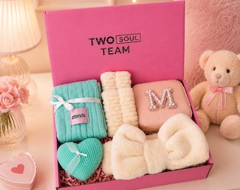 Caja de regalo de spa personalizada, regalo para hija, set de regalo para preadolescente, caja de autocuidado, regalo de cumpleaños acogedor, regalo para fiesta de pijamas