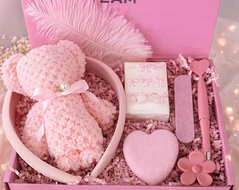Caja con lazo rosa / Regalo sorpresa para hija / amiga
