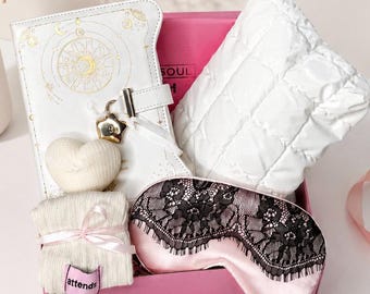 Caja de regalo personalizada con la flor de nacimiento, set de autocuidado para mujeres, regalo del mes de cumpleaños