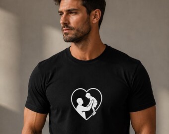 Camiseta personalizada con forma de corazón para papá con nombres de los niños, camiseta personalizada para papá, regalo del Día del Padre para papá, camiseta para papá primerizo