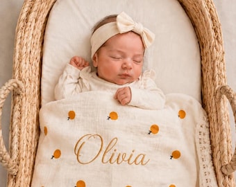 Manta personalizada con el nombre del bebé, manta para recién nacido personalizada, manta de hospital, regalo para baby shower
