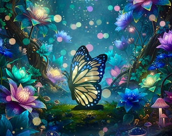 Majestic Butterfly Lantern/Book Nook